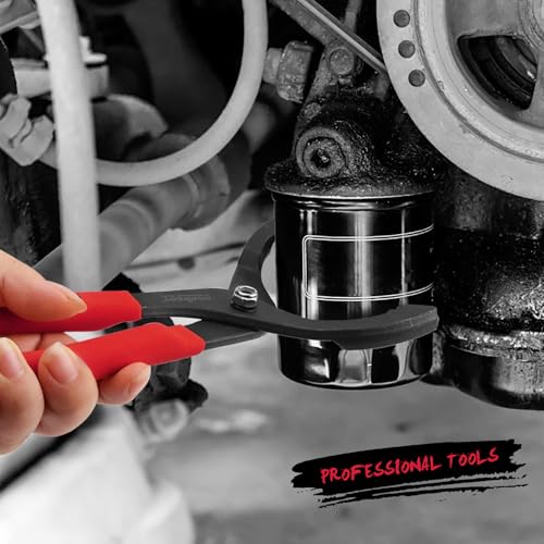 12" Adjustable Oil Filter Pliers (Red)