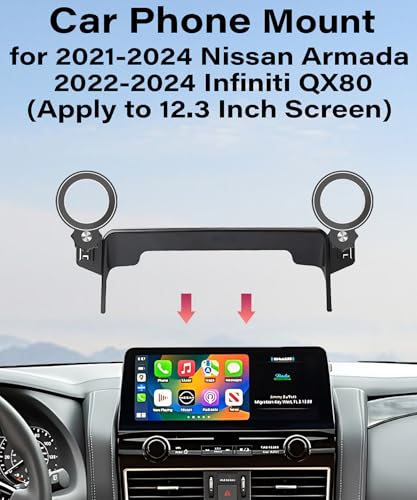Car Phone Holder for Nissan Armada 2021 (fit for 2021-2024 Nissan Armada(12.3 Inch Screen))