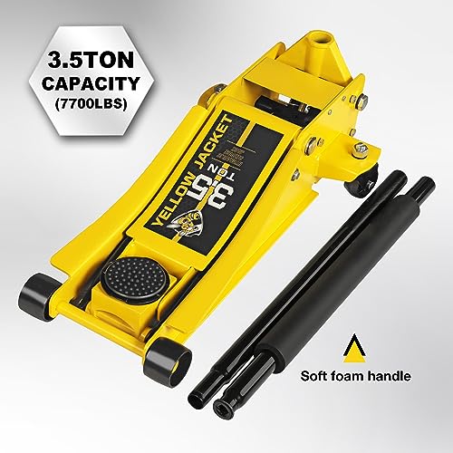 3.5 Ton Low Profile Floor Jack Quickly Lift Hydraulic Car Jack with Dual Pumps (Steel / 3.5T low profile dual pump)