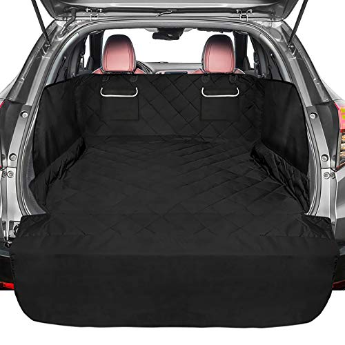 SUV Cargo Liner for Dogs (Black with Pockets / Large Extended (With Flaps) 93")