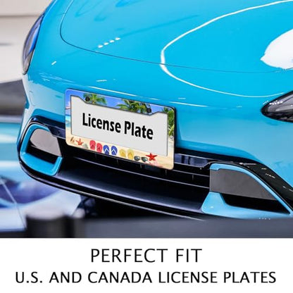 Beach Flip Flops License Plate Frame (Beach flip Flops)