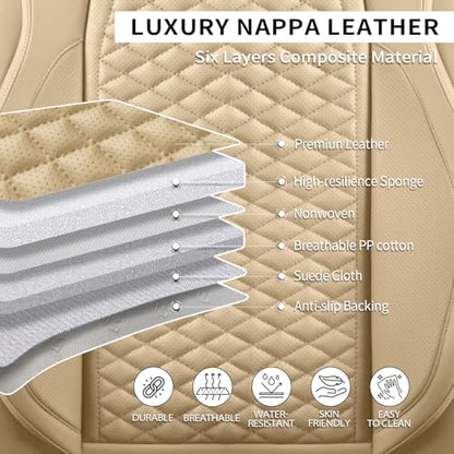 Car Seat Covers Full Set (5 Pack / Beige)