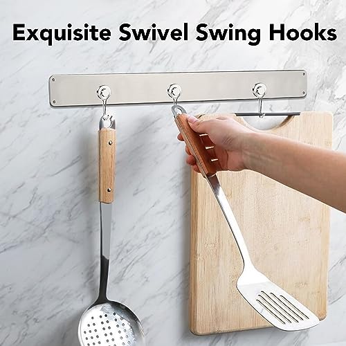 Magnetic Hooks Heavy Duty 40LB+ Swivel Swing Strong Magnet Hook (Silver / 0.78in)
