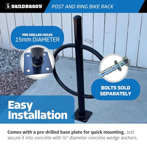 Post and Ring Bike Rack (Gray)