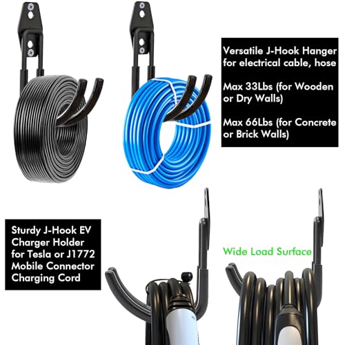 EV Charging Cable Holder for Garage (NACS-J1772-301)