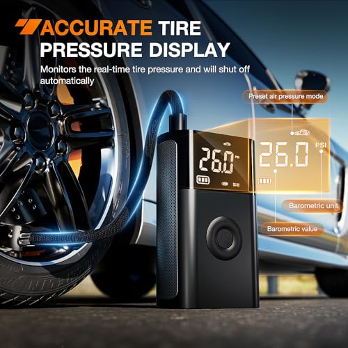 Rechargeable Cordless Tire Inflator 150PSI Auto Shutoff 2X Faster (2x Faster Tire Inflator)