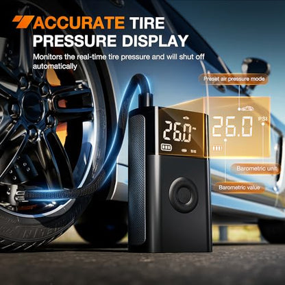 Rechargeable Cordless Tire Inflator 150PSI Auto Shutoff 2X Faster (2x Faster Tire Inflator)