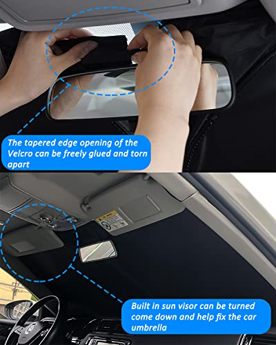 Windshield Sun Shade Compatible with Ford Mustang 2015 (for Ford Mustang 2015-2023)