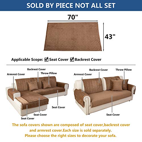 Couch Cover Sectional Couch Covers (43''x70''/Rectangular / Brown)