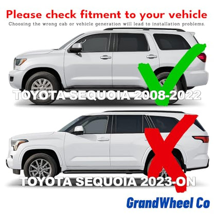 Window Deflectors Smoke Tinted in (For Sequoia 08-22)