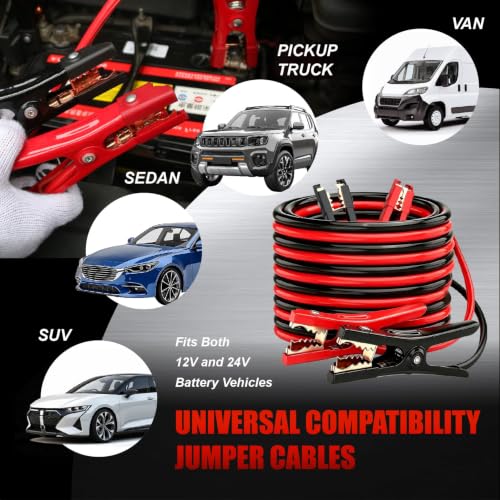 4 Gauge 25 Feet Heavy Duty Jumper Cables (4 Gauge 25 feet (Standard))