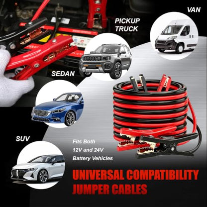 4 Gauge 25 Feet Heavy Duty Jumper Cables (4 Gauge 25 feet (Standard))