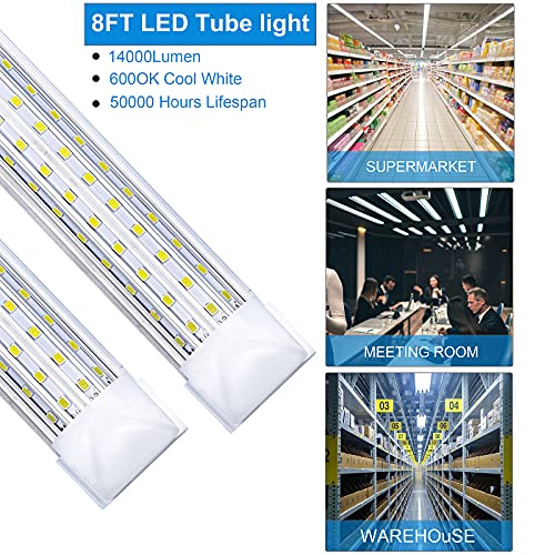 20 Pack 8FT LED Shop Light Fixture (20 Count (Pack of 1))