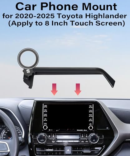 Car Phone Holder for 2020 (fit for 2020-2026 Toyota Highlander(8 Inch Screen))
