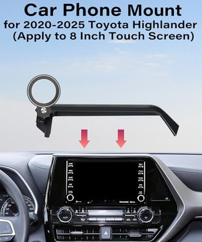 Car Phone Holder for 2020 (fit for 2020-2026 Toyota Highlander(8 Inch Screen))