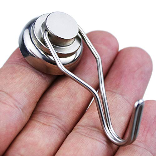 Magnetic Hooks Heavy Duty 80LB+ Swivel Swing Strong Magnet Hook (Silver / 0.98in)