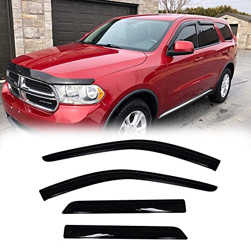 Window Visors Rain Guards for 2011 (Dodge Durango 2011-2020(Dark Smoke))