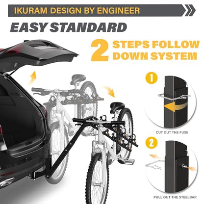 4 Bike Rack Bicycle Carrier Racks Hitch Mount Double Foldable Rack for Cars (4-BIKE RACK)