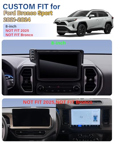 15W Magnetic Charger Phone Mount for Ford Bronco Sport 2021 (Magnetic Wireless Charger / Bronco Sport 2021-2024 (8 inch screen))