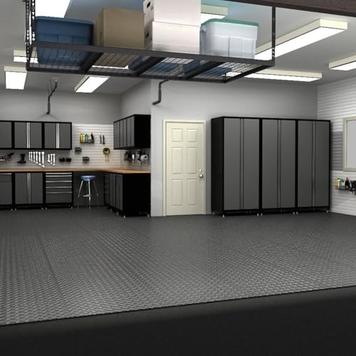 7.5Ft x 17Ft Rubber Flooring Mats 1.6mm Diamond Plate Flooring Roll (1.6mm-7.5Ft x 17Ft-Gray)