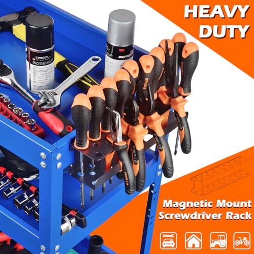 Screwdriver Organizer Rack Heavy Duty (Black Screwdrivers Holder)