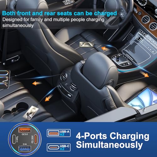 USB C Car Charger 5 (5 Pack / Black)