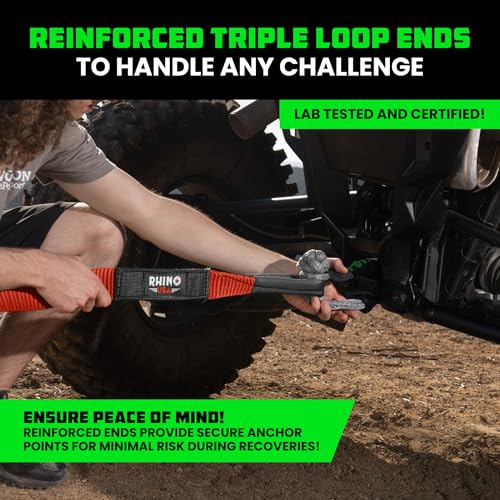 Offroad Recovery Tow Strap (Red / 2in x 20ft)