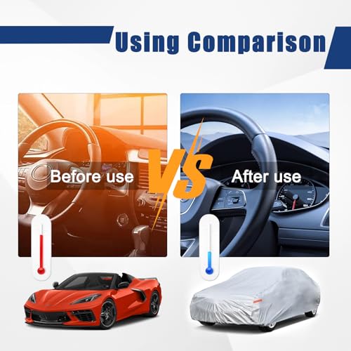 6 Layers Waterproof Car Cover for Chevrolet Corvette 1980 (LM-Silver / 15. Custom Fit Chevrolet Corvette)