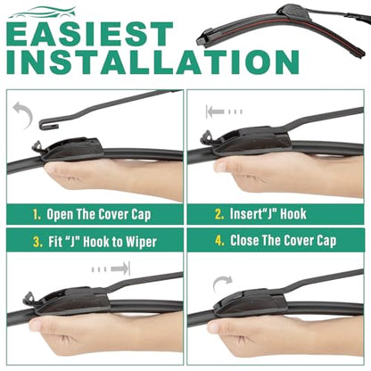 Windshield Wiper Blades Replacement for Nissan Rogue Sport 17 (28" 18" 12")