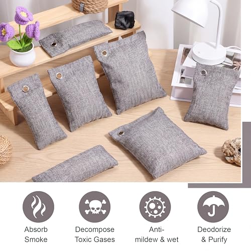 24 Pcs Activated Charcoal Odor Absorber 50g (Grey)