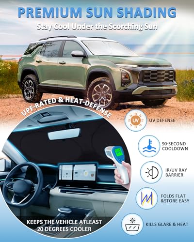 Sun Shade for Chevy Chevrolet Equinox 2025 2026 Windshield Sunshade (FIT Equinox 2025)
