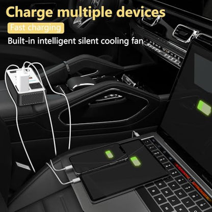 200W Car Power Inverter DC 12V to 110V AC (XS)