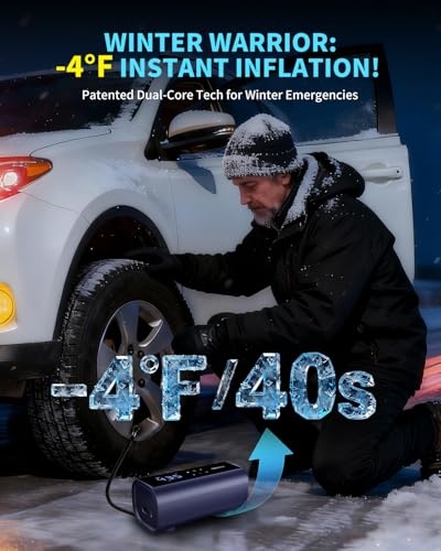 Dual Cylinder Tire Inflator Portable Air Compressor With 8.3 (Dual-cylinder-blue)