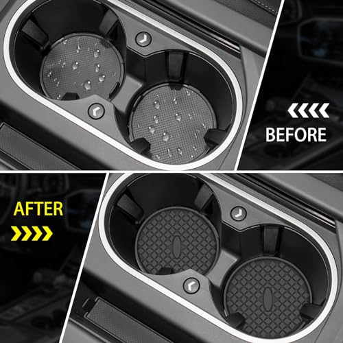 Car Cup Coasters [4 Pack] Silicone Car Coasters (4 Pack-black)