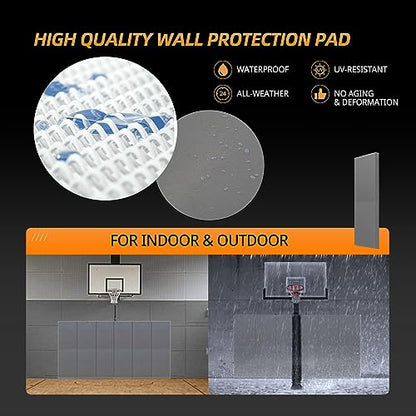 1 Pack Wall Pads (60" x 20" x 2" / 1 PACK / LIGHT GREY)