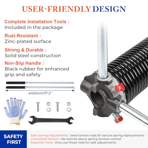 Garage Door Torsion Springs Pair (0.250'' X 2‘’ X 32‘’)