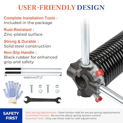 Garage Door Torsion Springs Pair (0.250'' X 2‘’ X 32‘’)