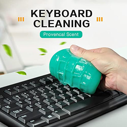 2Pack Cleaning Gel for Car Putty Car Slime Cleaning Car Detail Putty Tools Car Interior Cleaner Automotive Car Cleaning Kits Keyboard Cleaner Blue Green (Blue+Green)