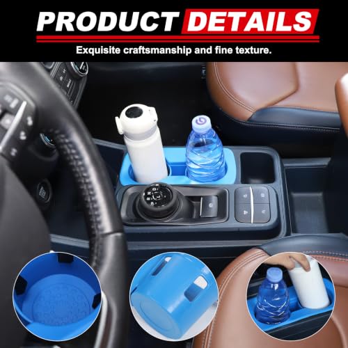 Center Console Cup Holder Insert for Ford Maverick 2022 (Blue)