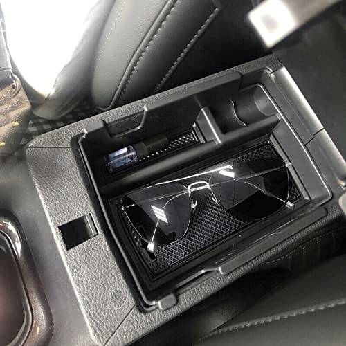 Center Console Tray Armrest Secondary Glove Storage Box Compatible with Jeep Compass 2022 2023 2024 2025 Black Interior Accessories Center Console Organizer (Armrest Box)