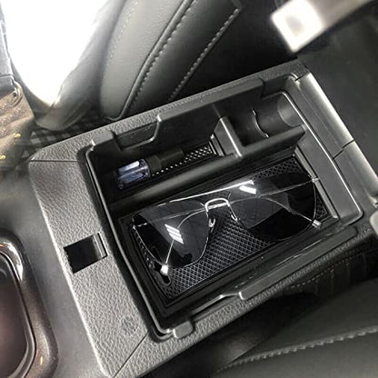 Center Console Tray Armrest Secondary Glove Storage Box Compatible with Jeep Compass 2022 2023 2024 2025 Black Interior Accessories Center Console Organizer (Armrest Box)