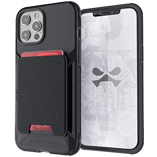 Exec Magnetic Wallet Designed for iPhone 12 mini Case with Card Holder Pocket Easily Removable for Wireless Charging Built (iPhone 12 mini / Black)