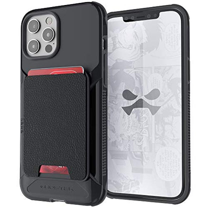 Exec Magnetic Wallet Designed for iPhone 12 mini Case with Card Holder Pocket Easily Removable for Wireless Charging Built (iPhone 12 mini / Black)