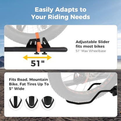 Ebike Rack with Ramp for Tow Hitch (2 E-bike Rack with Ramp)