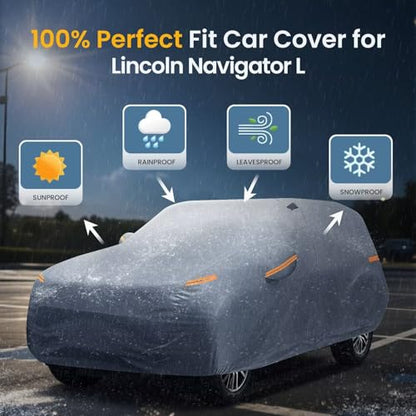 Large SUV Car Cover for Lincoln Navigator (SUV Car Cover / Custom Fit Lincoln Navigator Long)
