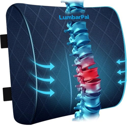 Lumbar Support Pillow for Office Chair (Blue)