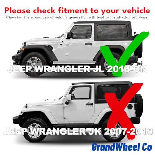 Window Deflectors Smoke Tinted in (For Wrangler JL 18-26)