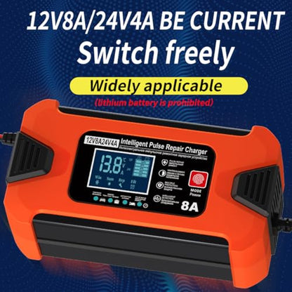8 Amp Smart Car Battery Charger and Maintainer