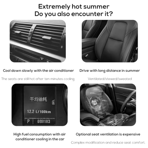 Upgrade Car Seat Cooling Fan (B-Brown)