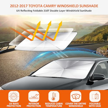 Windshield Sun Shade Umbrella for 2012 (2012-2017 Toyota Camry SunShade Umbrella)